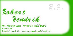 robert hendrik business card